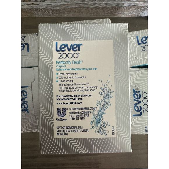 Lever 2000 Perfectly Fresh Original Bar Soap Body Soap Hydrates Box Lot of 9 - Picture 4 of 4